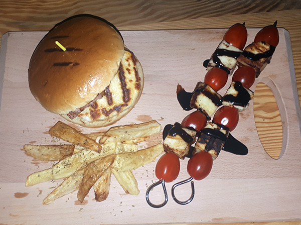 Grill Cheese Hamburger and souvlaki